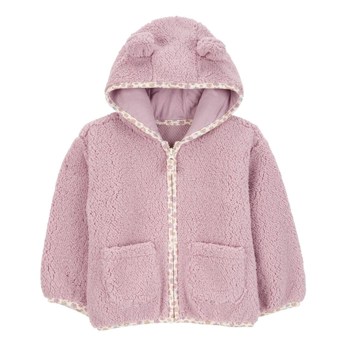 Baby Girls' Zip-Up Sherpa Hooded Jacket 2R969410