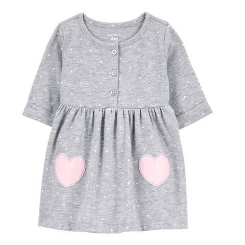 Baby Girls' Heart Jersey Dress 1R546910-020