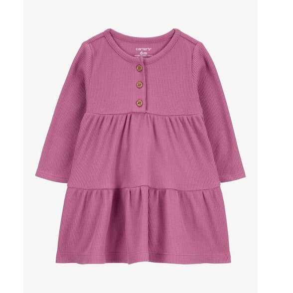 Baby Girls'  Tiered Thermal Dress 1R545910-650 front 