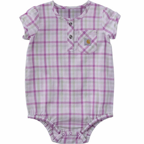 Baby's Girls' Short Sleeve Plaid Bodysuit CE9164