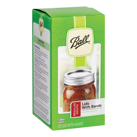Canning lids & rings, 12 count.