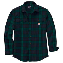 balsam green, Men's Big and Tall Loose Fit Heavyweight Flannel Long-Sleeve Plaid Shirt 106356