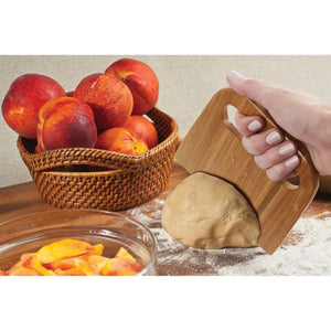 Bamboo Bench Scraper 51002 with dough