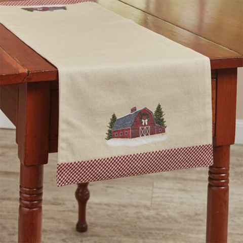 Barn Greetings Christmas Table Runner 13 in. Wide 99