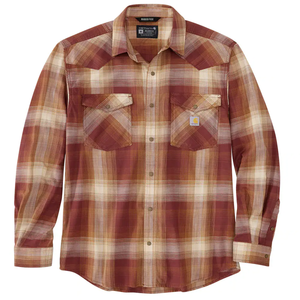 Barnwood Men's Montana Relaxed Fit Long-Sleeve Snap-Front Plaid Shirt 106756