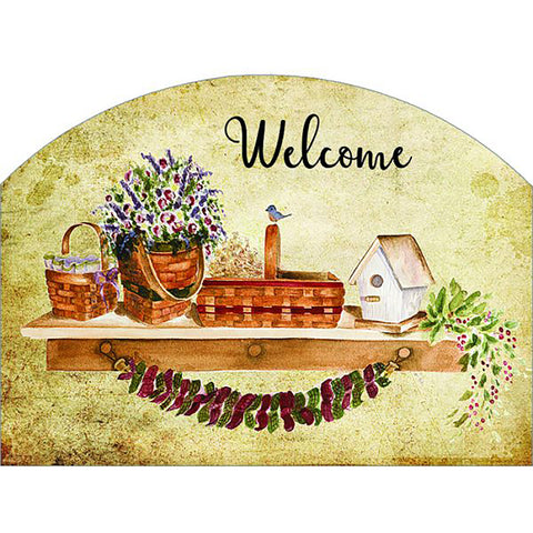 Spring & Summer Outdoor Decor Plaque Basket Shelf