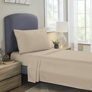 Taupe Sheet Set with Single Pillowcase