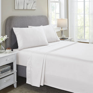 White Sheet Set with Two Pillowcases