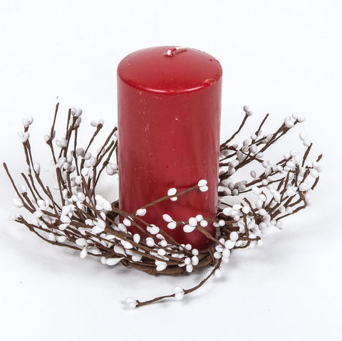 White Rice Berry Candle Ring.