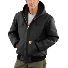 black, Men's Big and Tall Flannel-Lined Active Jacket - Loose Fit - Firm Duck - Warmest 106673