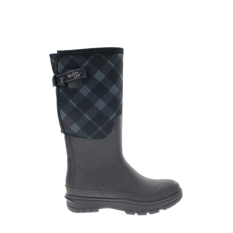 Women's Buffalo Check Faux Fur Neoprene Wide Calf Cold Weather Boot 21014065B