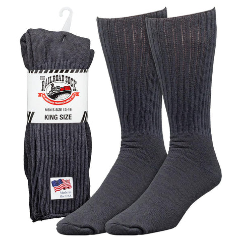 Men's King Size Crew Socks 2 Pair 6052K