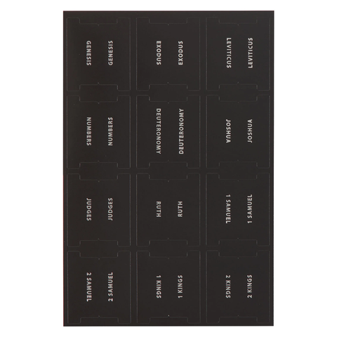 Black Multicolored Bible Indexing Stickers, Old and New Testament ITAB0