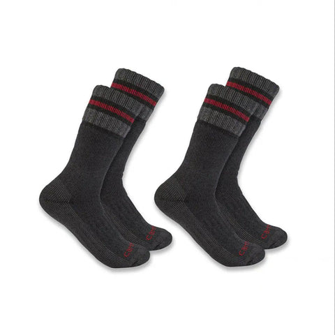Heavyweight Synthetic-Wool Blend Boot Socks, 2 Pairs SB7742