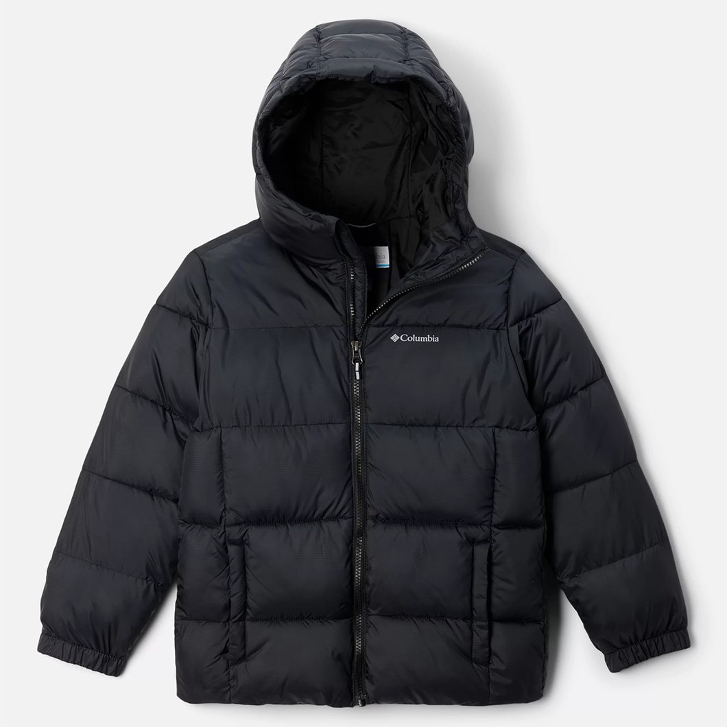 Black Unisex Children's Puffect Hooded Jacket 2096271