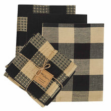 Wicklow Check Dishtowel & Dish Cloth Set black