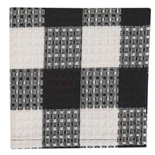 Wicklow Check Waffle Dish Cloths black and cream