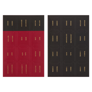 Red and Black Multicolored Bible Indexing Stickers, Old and New Testament ITAB0