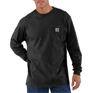 black, Men's Big and Tall Long-Sleeved T-Shirt K126