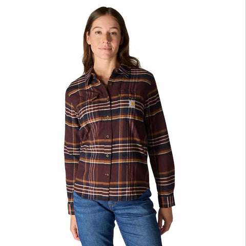 Women's TENCEL Fiber Lightweight Relaxed Fit Plaid Shirt 107135