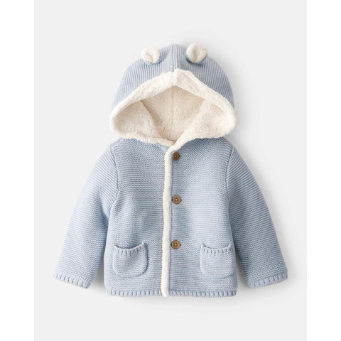 Baby Boy Sherpa Lined Cotton Long-Sleeve Jacket 1T632710
