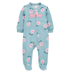 Blue Baby Girls' Fleece Footie Pajamas 1R497110