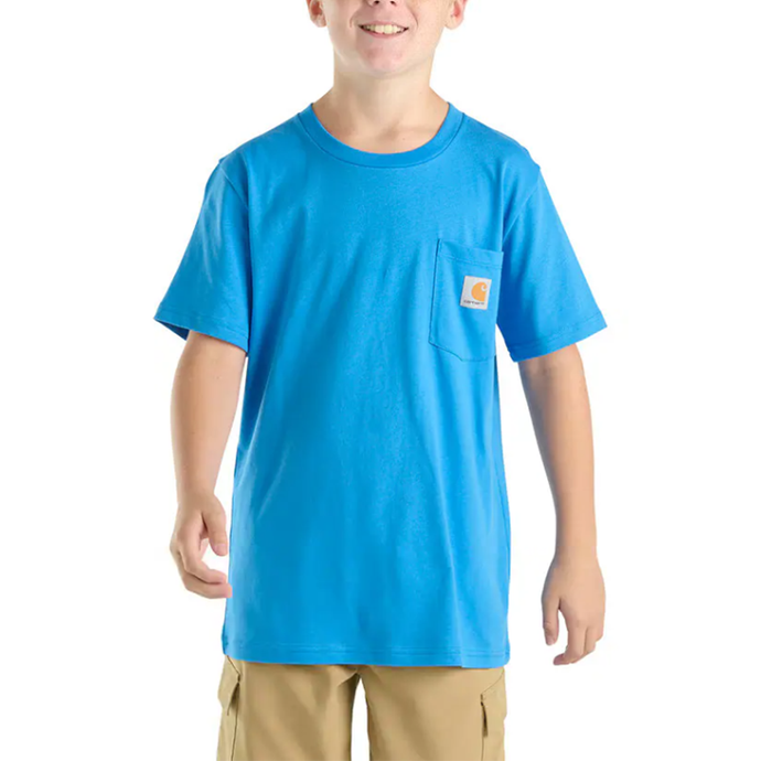 Toddler Blue 
Boy's Short Sleeve Pocket T-Shirt CA6655