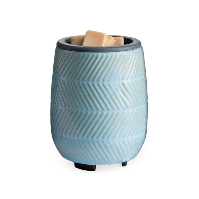 Blue Herringbone Flip Dish Fragrance Warmer WWBHR A