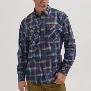 Blue Wrangler Riggs Workwear Long-Sleeve Work Shirt 11235013