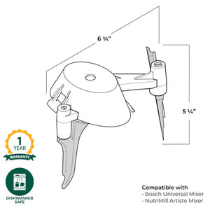 Bowl Scraper with Metal Whip Driver MUZ6BS2 illustration