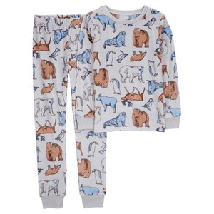 Boys' 2-Piece Animals Fuzzy Velboa Pajama Set 3R936710