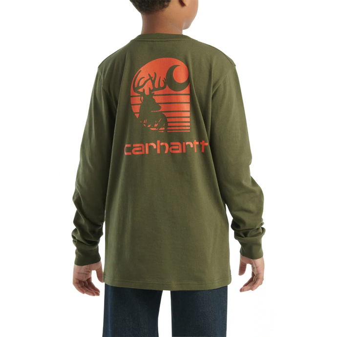 Boys' Long-Sleeve Graphic Pocket T-Shirt CA6606