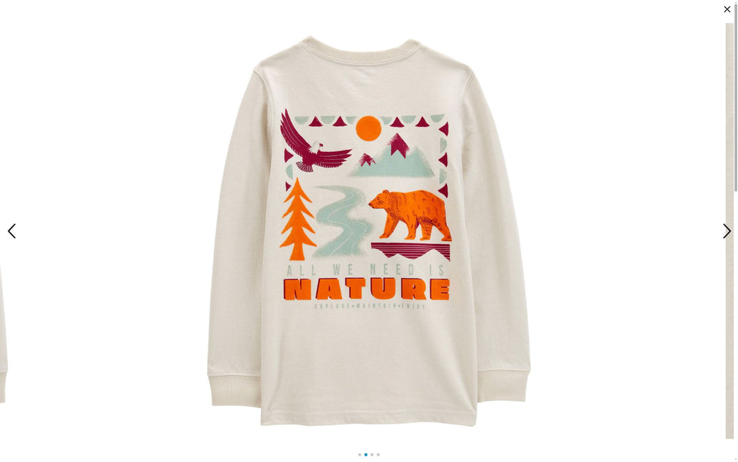 Back Boys' Nature Hike Long-Sleeve Graphic Tee 3R583110