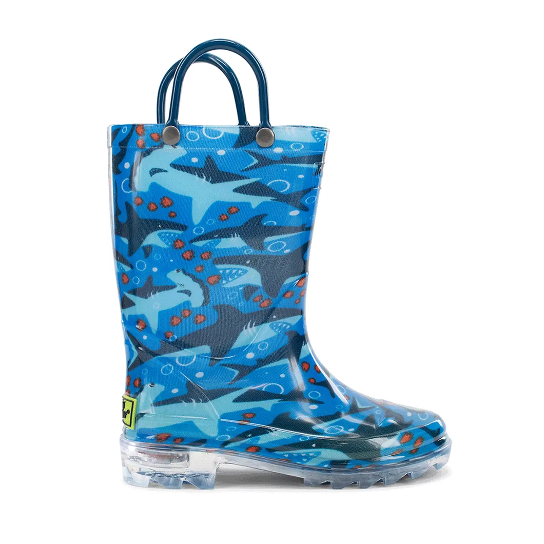 Boys' Shark Chase Lighted Rain Boot 2412106