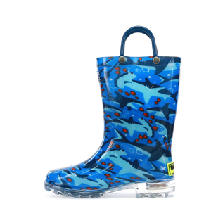 Boys' Shark Chase Lighted Rain Boot 2412106 D