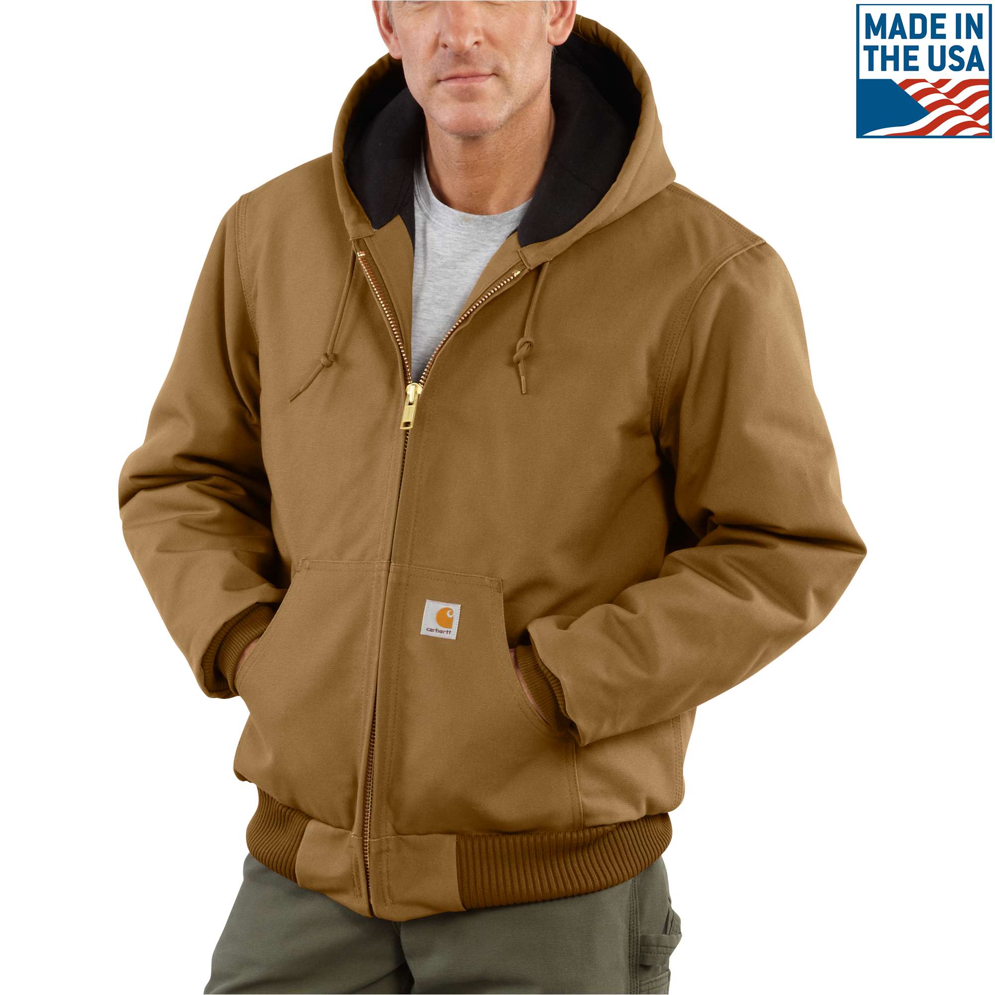 Men's Ultra-Soft Duck Jacket, Cotton & Fleece Lining for Cold