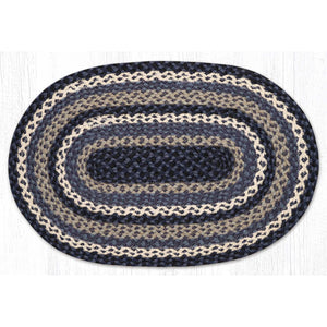 Blue and Ivory Braided Jute Rug C-443 size 20x30