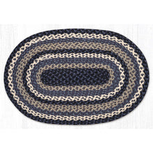 Blue and Ivory Braided Jute Rug C-443 size 27x45