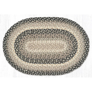 Braided Jute Rug Gray and Ivory C-890