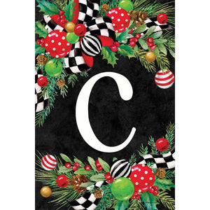 Christmas Swag Monogram Flag C