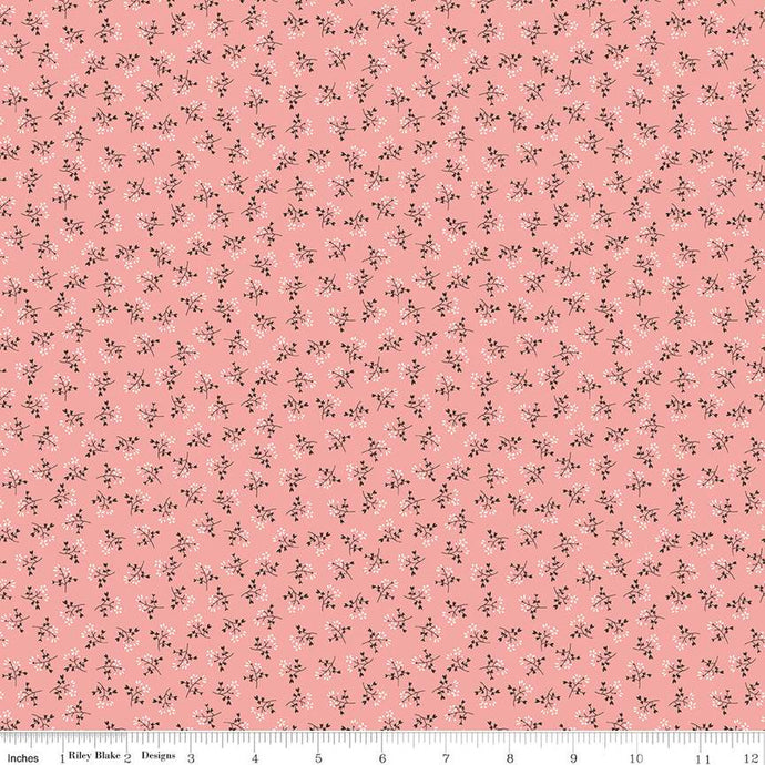 Prairie Cotton Fabric C12307 Coral