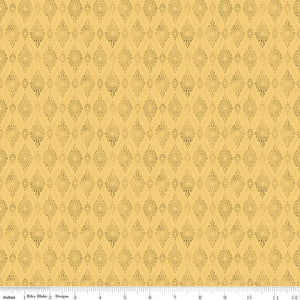 Mon Cheri Collection Diamond Damask Cotton Fabric yellow