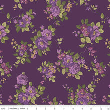 Anne of Green Gables Collection Large Floral Cotton Fabric C13850 plum