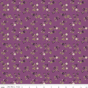 Anne of Green Gables Collection Stems Cotton Fabric C13854 orchid