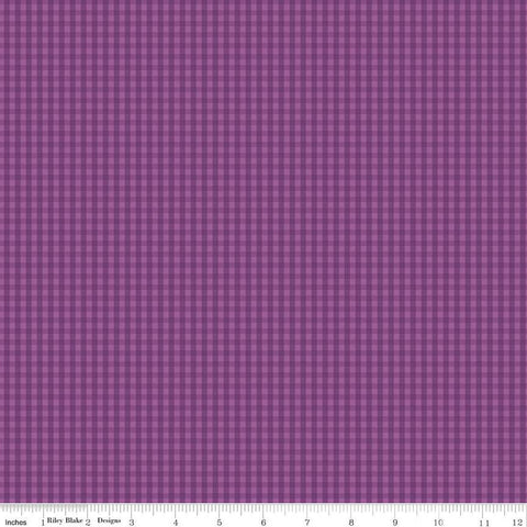 Anne of Green Gables Collection Gingham Cotton Fabric C13857 orchid