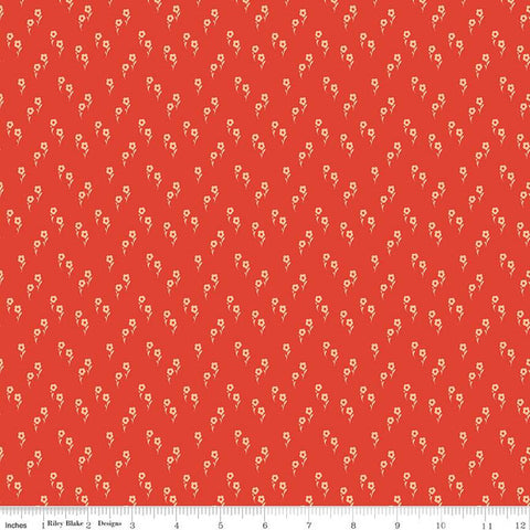 Red, Wanderlust Collection Jasmine Cotton Fabric C15476