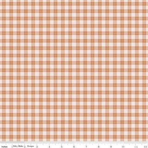 suede, Harvest on the Prairie Collection Plaid Print Cotton Fabric C18288