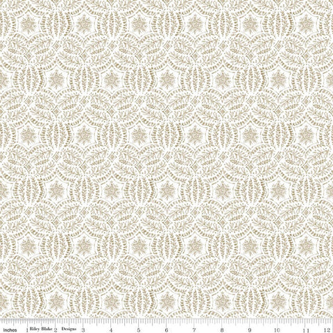 beige, Sea Echoes Collection Starfish Cotton Fabric C18824