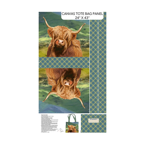 Highland Home Collection Canvas Tote Bag Panel C28696-76
