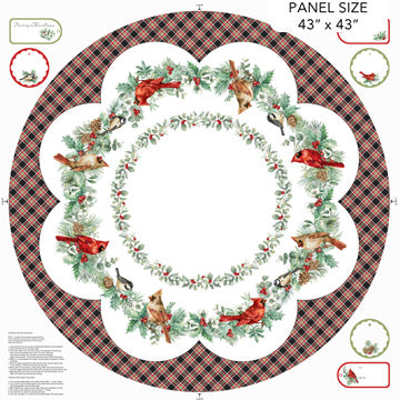 Home for Christmas Collection Tree Skirt Craft Panel C28923-10
